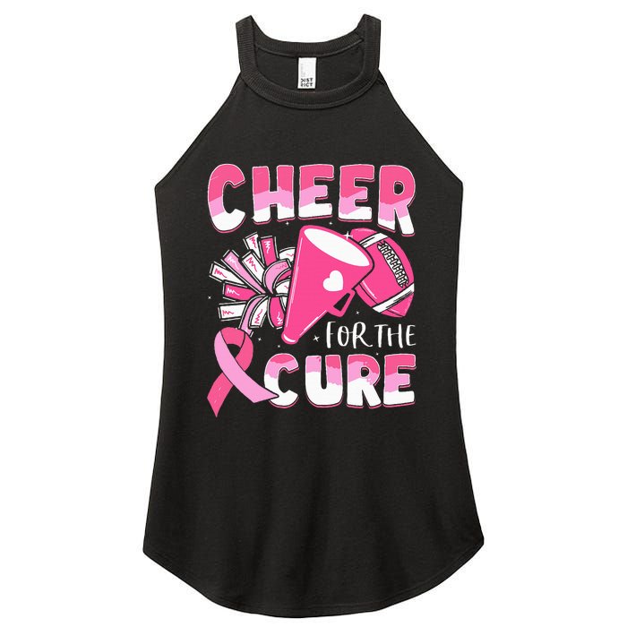 Breast Cancer Awareness Cheer For The Cure Football Women's Perfect Tri Rocker Tank