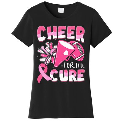 Breast Cancer Awareness Cheer For The Cure Football Women's T-Shirt