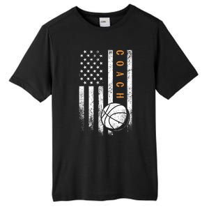 Basketball Coach American Flag Basketball Trainer Coaching Gift Tall Fusion ChromaSoft Performance T-Shirt