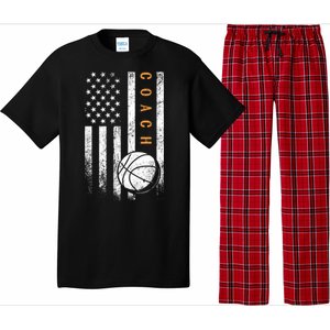 Basketball Coach American Flag Basketball Trainer Coaching Gift Pajama Set