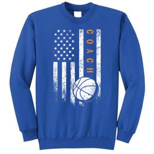 Basketball Coach American Flag Basketball Trainer Coaching Gift Sweatshirt