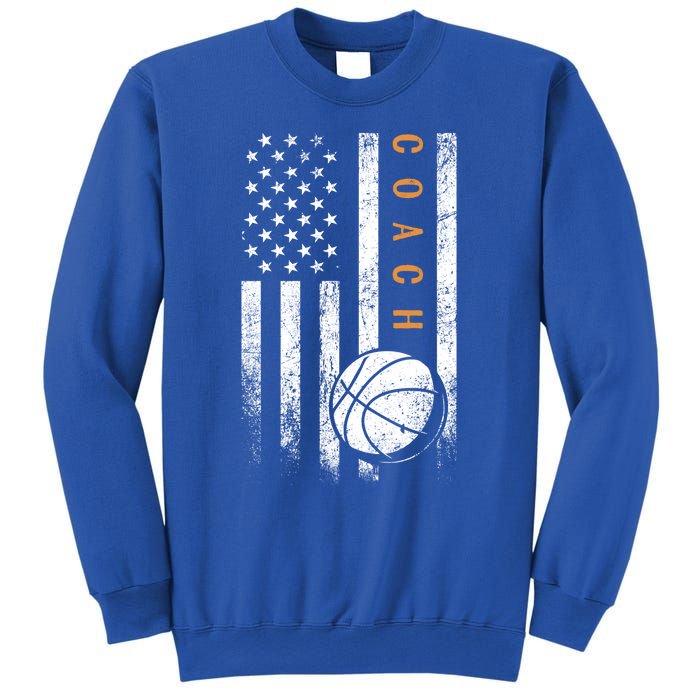 Basketball Coach American Flag Basketball Trainer Coaching Gift Sweatshirt