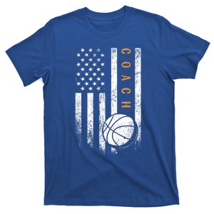 Basketball Coach American Flag Basketball Trainer Coaching Gift T-Shirt