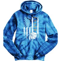 Basketball Coach American Flag Basketball Trainer Coaching Gift Tie Dye Hoodie