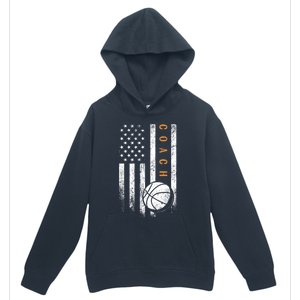 Basketball Coach American Flag Basketball Trainer Coaching Gift Urban Pullover Hoodie