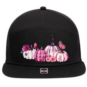 Breast Cancer Awareness 7 Panel Mesh Trucker Snapback Hat