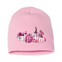 Breast Cancer Awareness Short Acrylic Beanie