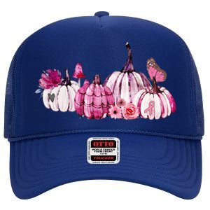 Breast Cancer Awareness High Crown Mesh Back Trucker Hat