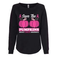 Breast Cancer Awareness October Pink Halloween Pumpkins Womens California Wash Sweatshirt