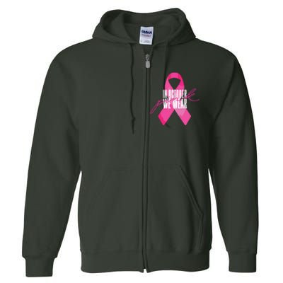 Breast Cancer Awareness In October We Wear Pink Full Zip Hoodie