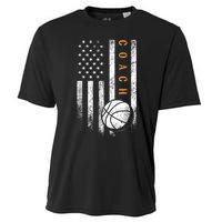 Basketball Coach American Flag Basketball Trainer Coaching Cooling Performance Crew T-Shirt