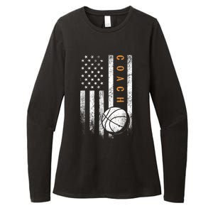 Basketball Coach American Flag Basketball Trainer Coaching Womens CVC Long Sleeve Shirt