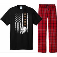 Basketball Coach American Flag Basketball Trainer Coaching Pajama Set