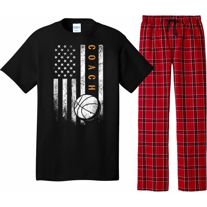 Basketball Coach American Flag Basketball Trainer Coaching Pajama Set