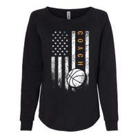 Basketball Coach American Flag Basketball Trainer Coaching Womens California Wash Sweatshirt