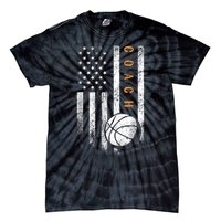 Basketball Coach American Flag Basketball Trainer Coaching Tie-Dye T-Shirt