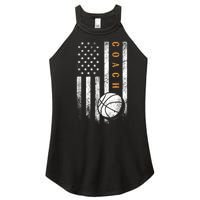 Basketball Coach American Flag Basketball Trainer Coaching Women's Perfect Tri Rocker Tank