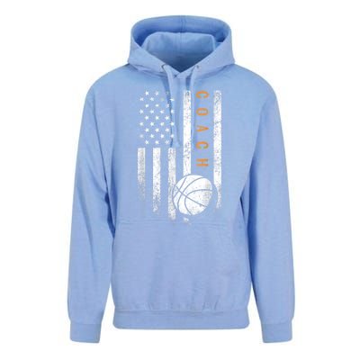 Basketball Coach American Flag Basketball Trainer Coaching Unisex Surf Hoodie