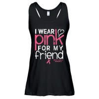 Breast Cancer Awareness I Wear Pink For My Friend Breast Cancer Ladies Essential Flowy Tank