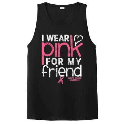 Breast Cancer Awareness I Wear Pink For My Friend Breast Cancer PosiCharge Competitor Tank