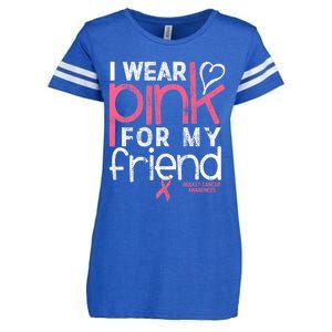 Breast Cancer Awareness I Wear Pink For My Friend Breast Cancer Enza Ladies Jersey Football T-Shirt