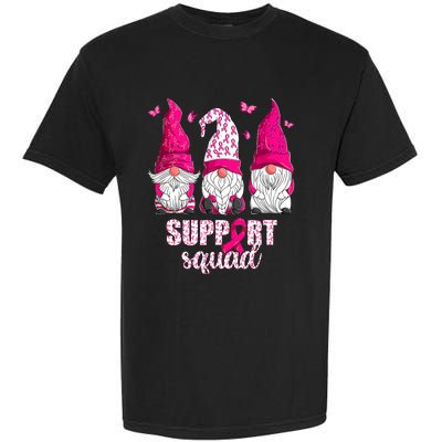 Breast Cancer Awareness For Gnomes Support Squad Garment-Dyed Heavyweight T-Shirt