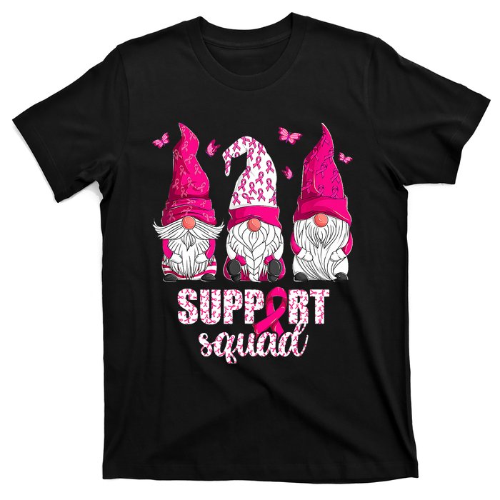 Breast Cancer Awareness For Gnomes Support Squad T-Shirt