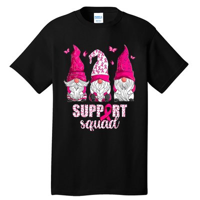 Breast Cancer Awareness For Gnomes Support Squad Tall T-Shirt