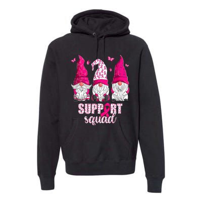 Breast Cancer Awareness For Gnomes Support Squad Premium Hoodie