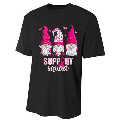 Breast Cancer Awareness For Gnomes Support Squad Performance Sprint T-Shirt