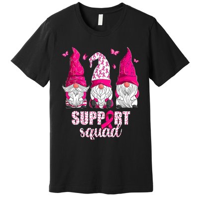 Breast Cancer Awareness For Gnomes Support Squad Premium T-Shirt