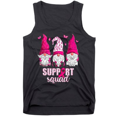 Breast Cancer Awareness For Gnomes Support Squad Tank Top