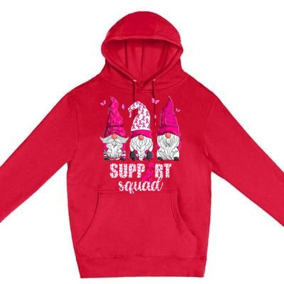 Breast Cancer Awareness For Gnomes Support Squad Premium Pullover Hoodie