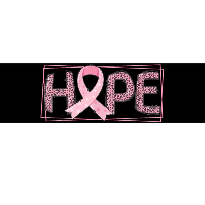 Breast Cancer Awareness Leopard Ribbon Bumper Sticker