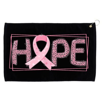 Breast Cancer Awareness Leopard Ribbon Grommeted Golf Towel