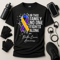 Bladder Cancer Awareness In This Family No One Fights Alone Great Gift Cooling Performance Crew T-Shirt