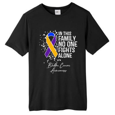 Bladder Cancer Awareness In This Family No One Fights Alone Great Gift Tall Fusion ChromaSoft Performance T-Shirt