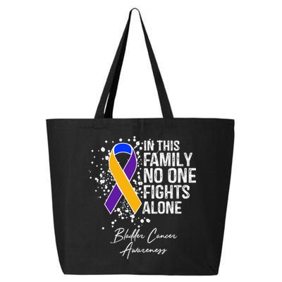 Bladder Cancer Awareness In This Family No One Fights Alone Great Gift 25L Jumbo Tote