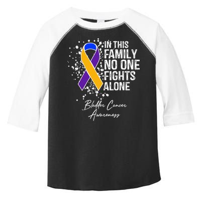 Bladder Cancer Awareness In This Family No One Fights Alone Great Gift Toddler Fine Jersey T-Shirt