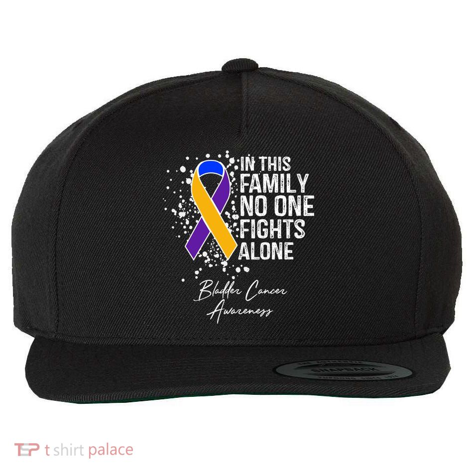 Bladder Cancer Awareness In This Family No One Fights Alone Great Gift Wool Snapback Cap