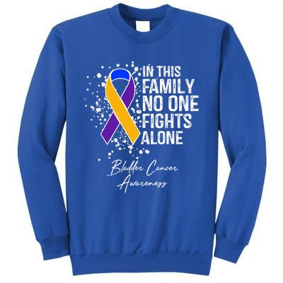 Bladder Cancer Awareness In This Family No One Fights Alone Great Gift Sweatshirt