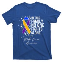 Bladder Cancer Awareness In This Family No One Fights Alone Great Gift T-Shirt