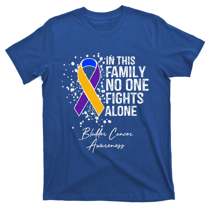 Bladder Cancer Awareness In This Family No One Fights Alone Great Gift T-Shirt