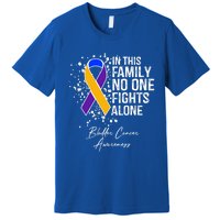 Bladder Cancer Awareness In This Family No One Fights Alone Great Gift Premium T-Shirt