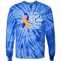 Bladder Cancer Awareness In This Family No One Fights Alone Great Gift Tie-Dye Long Sleeve Shirt