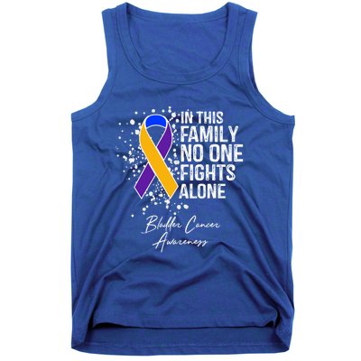 Bladder Cancer Awareness In This Family No One Fights Alone Great Gift Tank Top