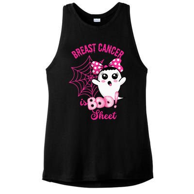 Breast Cancer Awareness Conquering The Boo Sheet Cancer Ladies PosiCharge Tri-Blend Wicking Tank