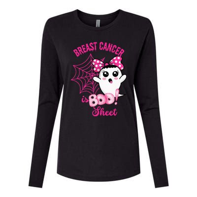 Breast Cancer Awareness Conquering The Boo Sheet Cancer Womens Cotton Relaxed Long Sleeve T-Shirt