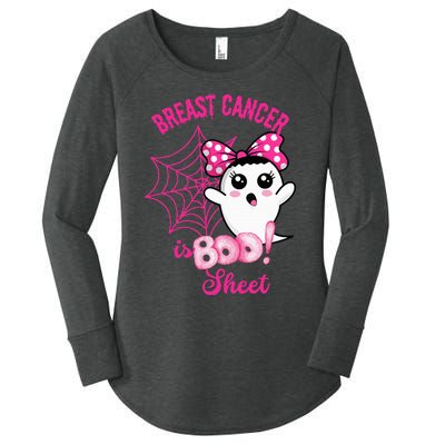 Breast Cancer Awareness Conquering The Boo Sheet Cancer Women's Perfect Tri Tunic Long Sleeve Shirt