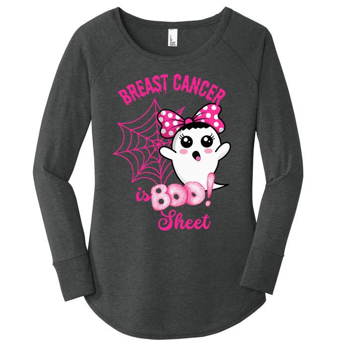 Breast Cancer Awareness Conquering The Boo Sheet Cancer Women's Perfect Tri Tunic Long Sleeve Shirt